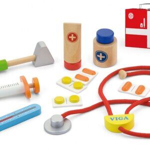 New Sealed Viga Wooden Medical Kit With Case For AGE : 3+